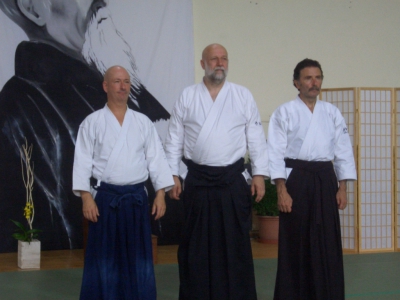 Joint Aikido Seminar, Italy, July 2005 Ulf Evenås Sensei 7th dan (middle), Paolo Corallini Sensei 7th dan (right)