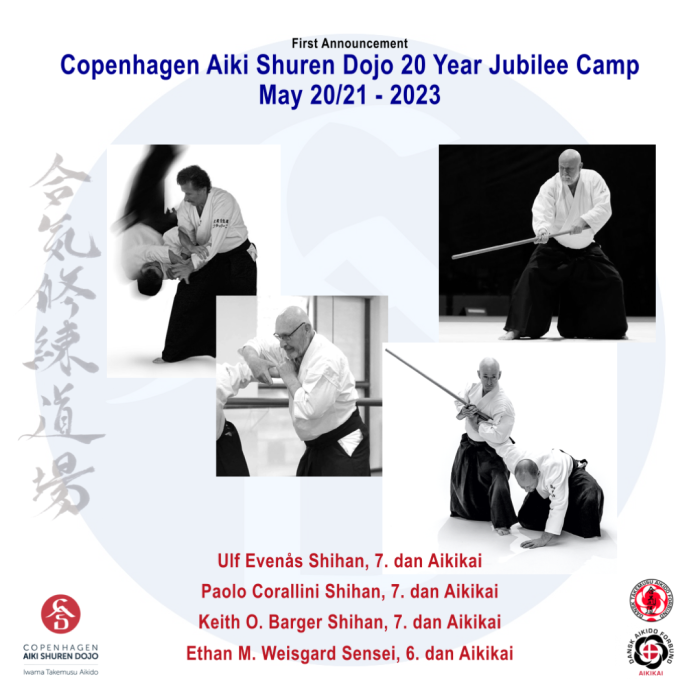 Copenhagen Aiki Shuren Dojo 20 Year Jubilee Camp May 20/21 2023